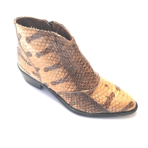 Code West Other - Code West Real Snakeskin Booties Boots
